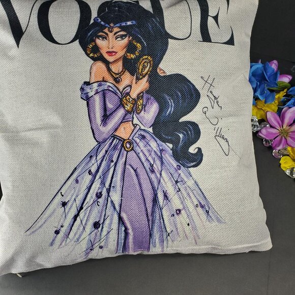 Jasmine Princess Accent Pillowcase Aladdin Throw Pillow Cushion Cover Home Decor - Picture 11 of 13